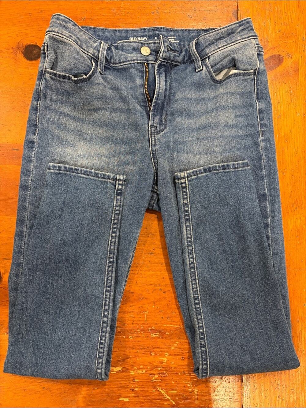 Old Navy Blue Skinny Jeans with Front Panel Seams
